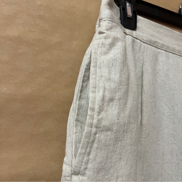 Madewell | Clean Pull On Shorts High Rise Linen Cotton Natural Undyed Size M - Picture 5 of 9